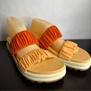 SOREL Roaming Two Strap Slide Sandal Size 11 Limited Edition x prAna Orange